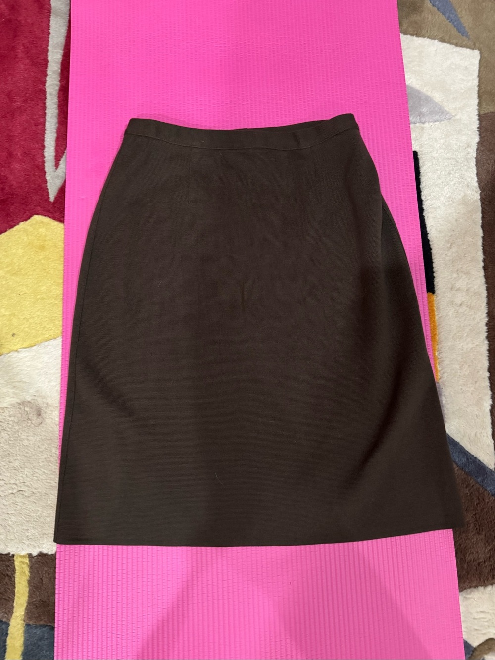 Vintage RODIER Dark Brown Pencil wool Skirt